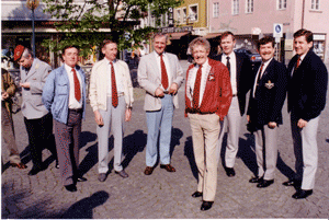 Ken Prockter, Phil Craig, Mick Patey, Alex Cook in Munich for the "Patenschaft" with 5th German Mountain Division.